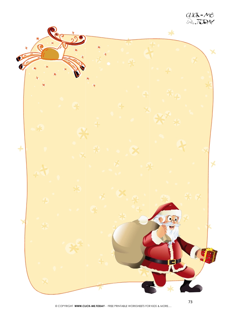 Send a letter to Santa template - funny Santa and sack 73